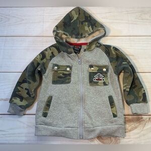 Enyce Gray and Camouflage Hooded Jacket Size 3T